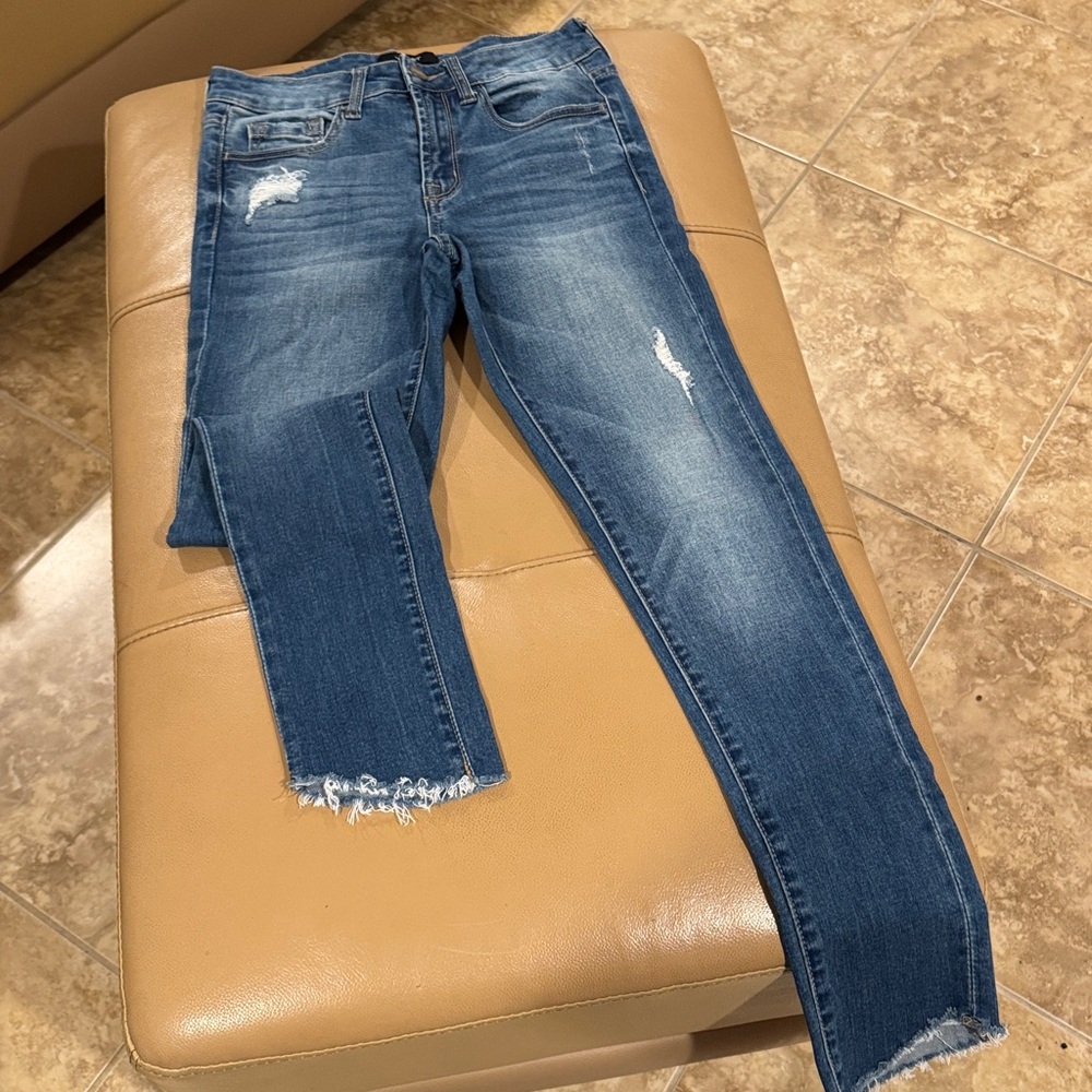 VERVET Distressed Blue Jeans
